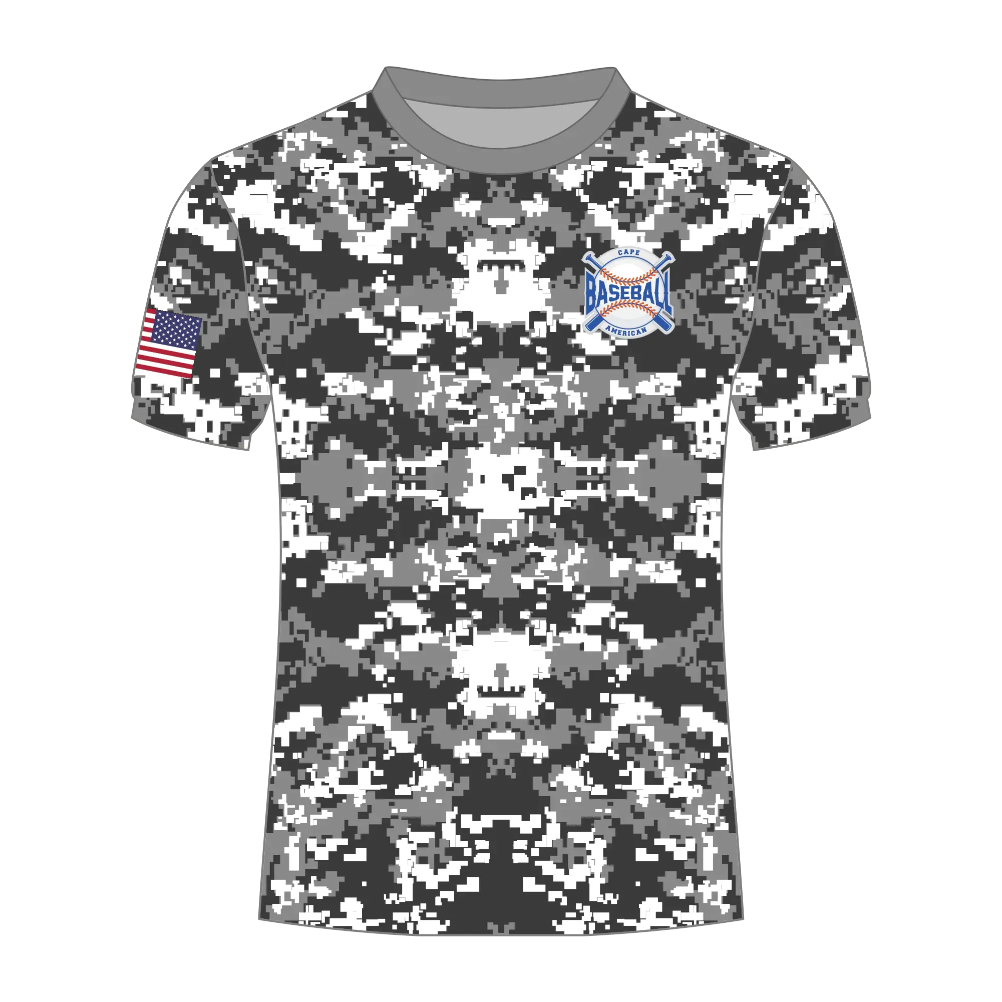 CA Dri Fit Shirt Gray Black Camo