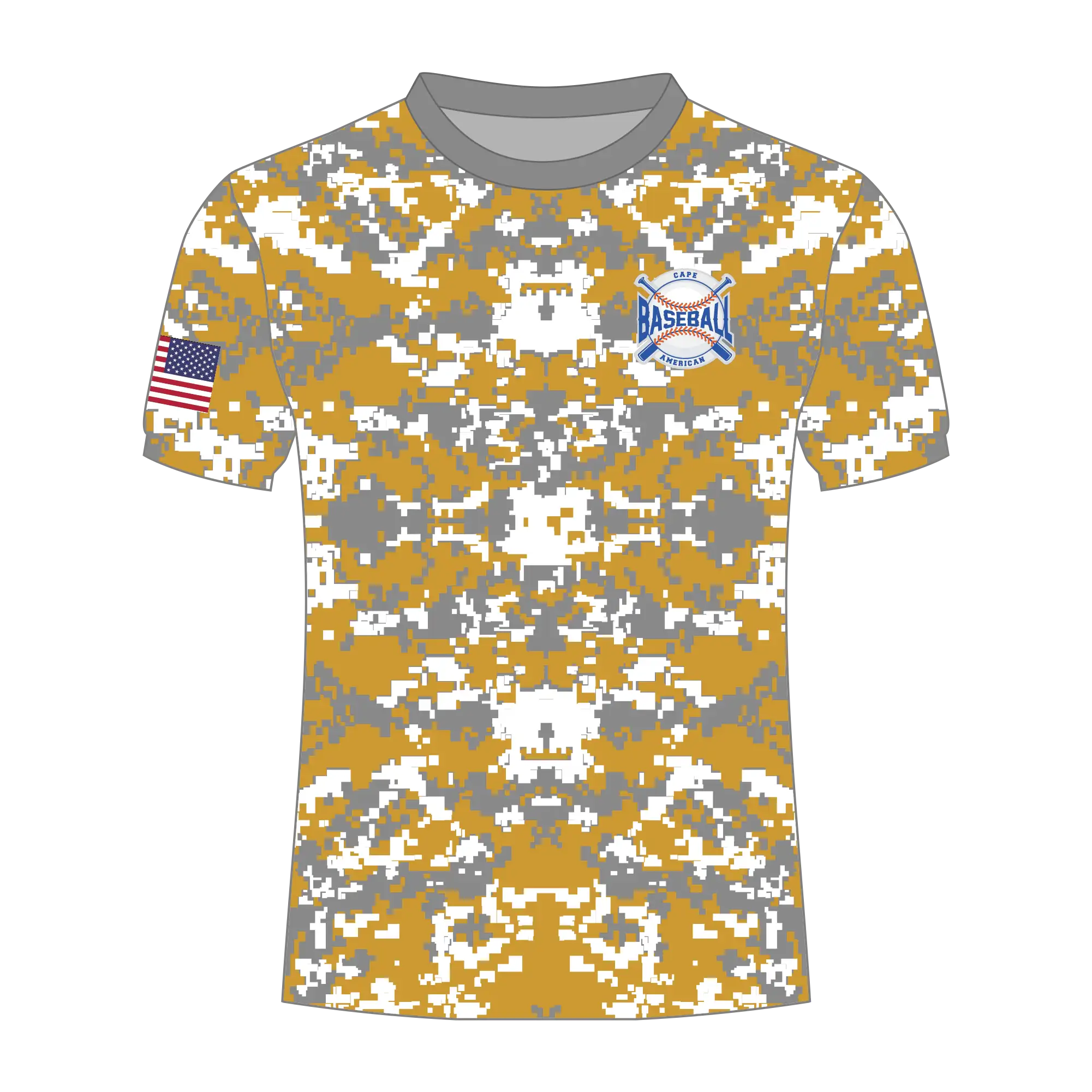 CA Dri Fit Shirt Gray Gold Camo