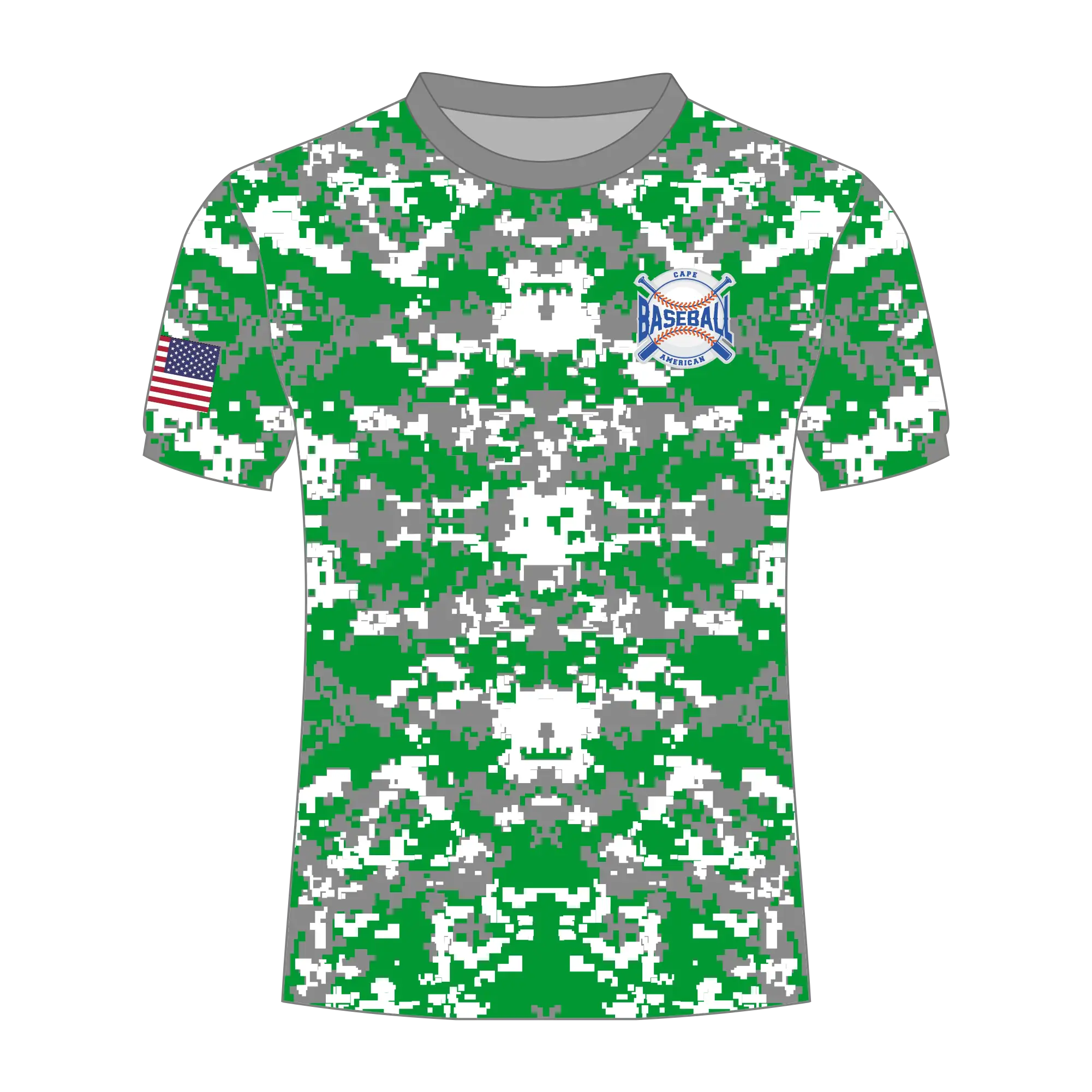 CA Dri Fit Shirt Gray Green Camo