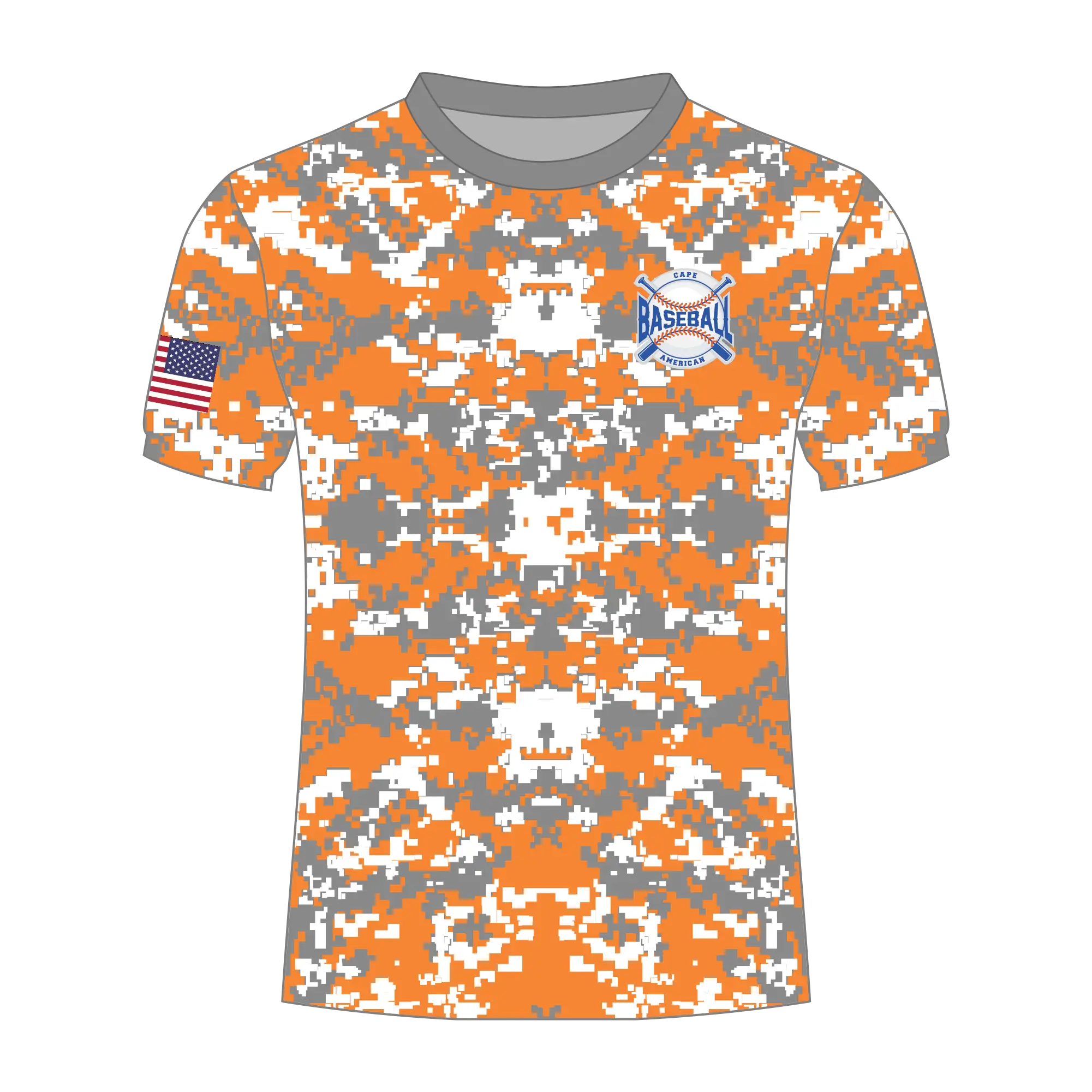 CA Dri Fit Shirt Gray Orange Camo