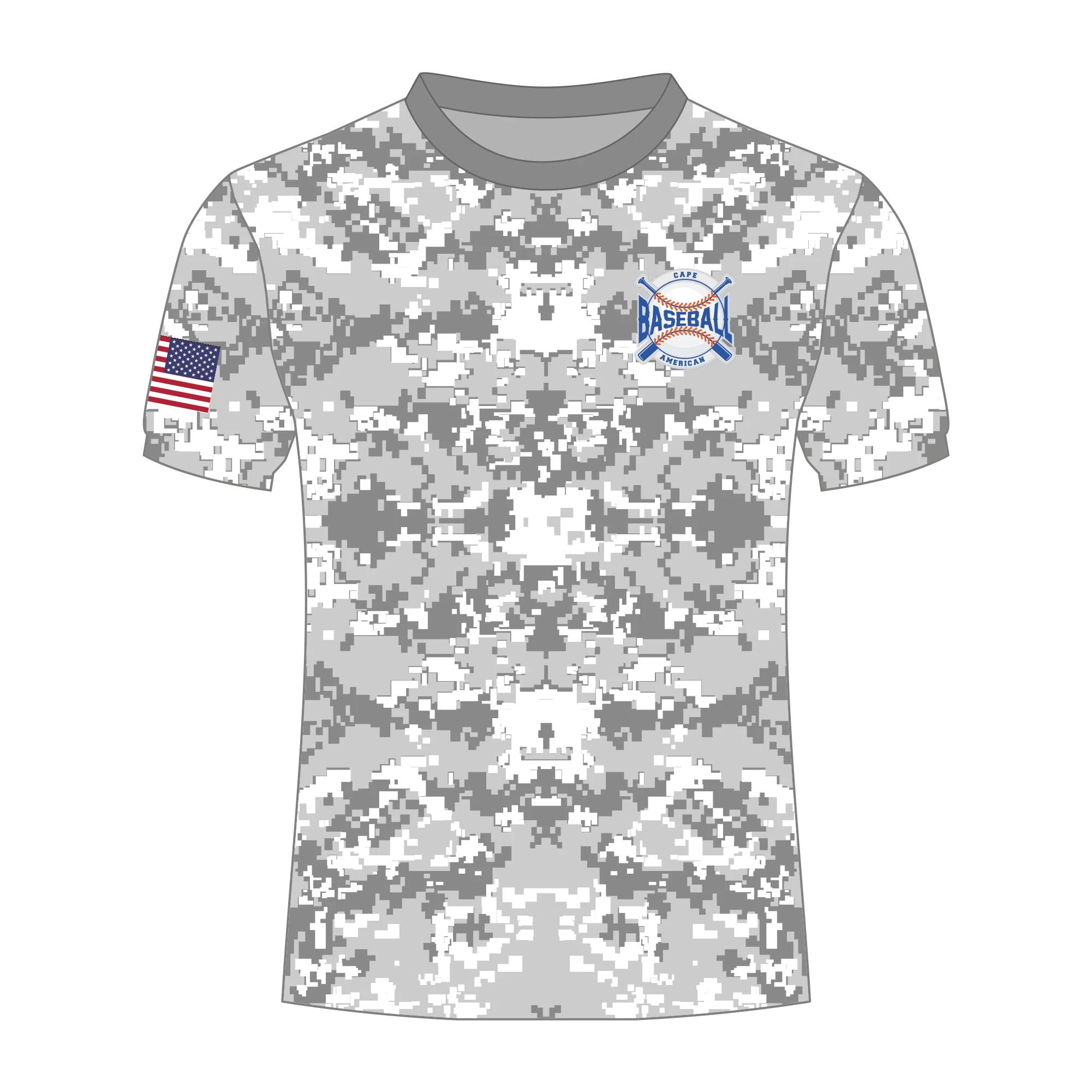 CA Dri Fit Shirt Gray White Camo