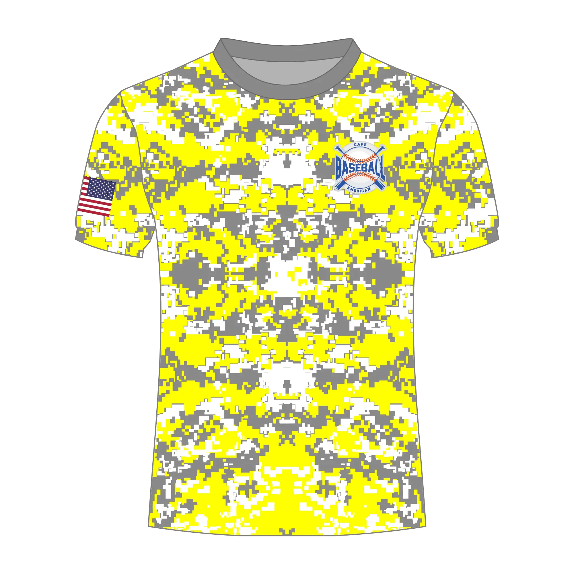 CA Dri Fit Shirt Gray Yellow Camo