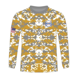 CA Long Sleeve Shirt Gray Gold Camo